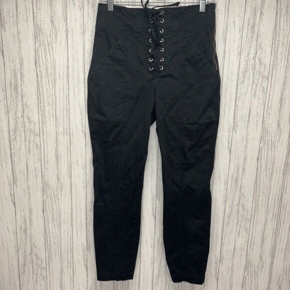 Womens Size 10 ALC Kyle Lace Up Pants Black EUC - Picture 1 of 6